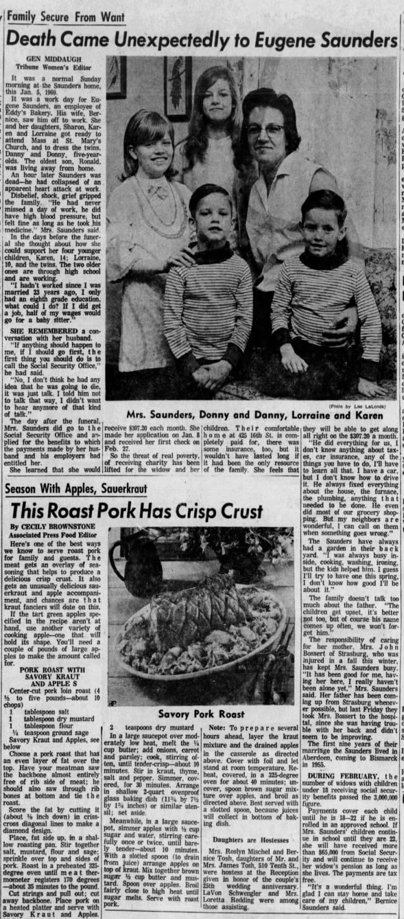 Clipping from The Bismarck Tribune